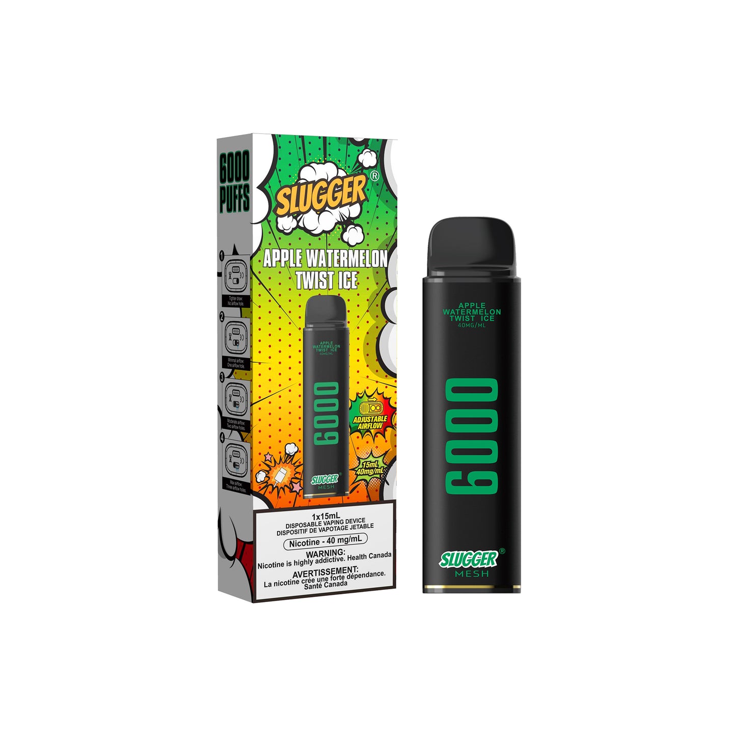 Slugger Apple Watermelon Twist Ice - 6000 Puffs Disposable