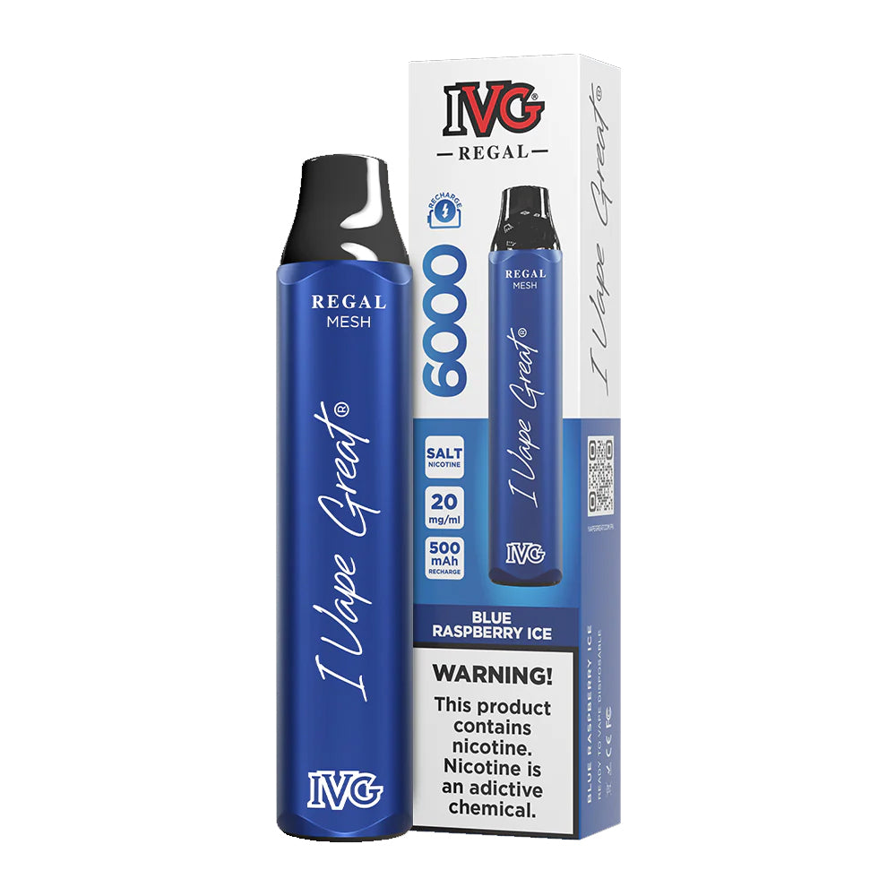 IVG Regal Blue Raspberry Ice - 6000 Puffs Disposable