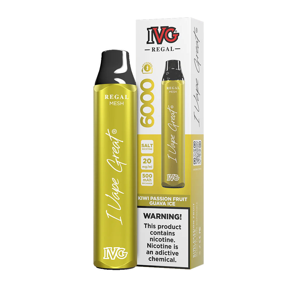 IVG Regal Kiwi Passionfruit Guava Ice - 6000 Puffs Disposable