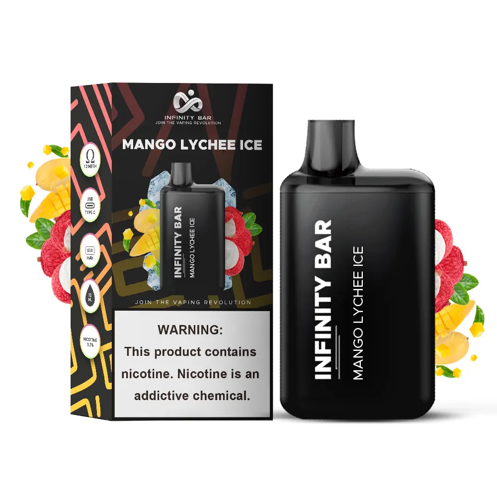 Infinity Bar Mango Lychee Ice - 5000 Puffs Disposable
