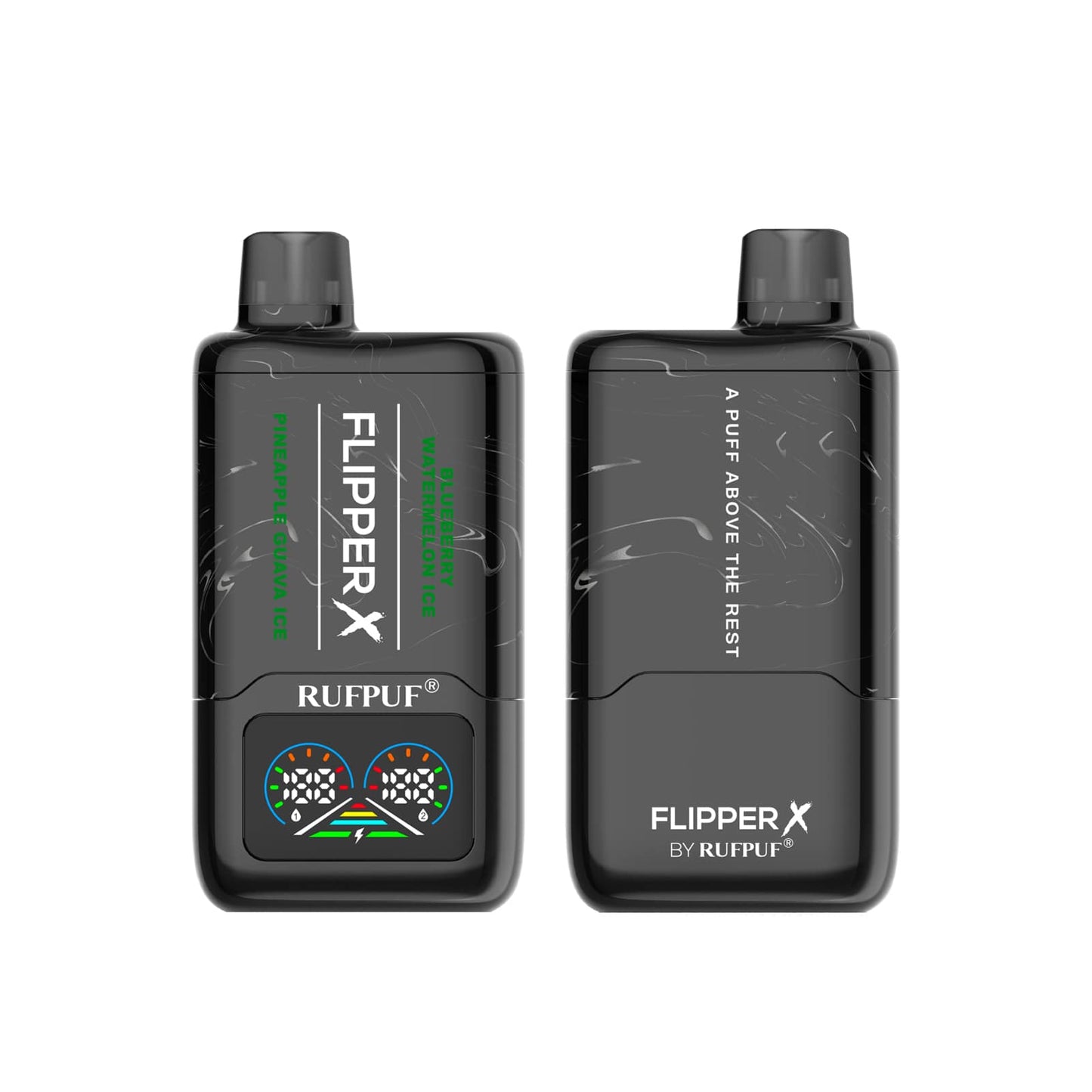 Flipper X By Rufpuf Blueberry Watermelon Ice + Pineapple Guava Ice - 20,000 Puffs Disposable
