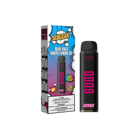 Slugger Blue Razz Grape Lemon Ice - 6000 Puffs Disposable
