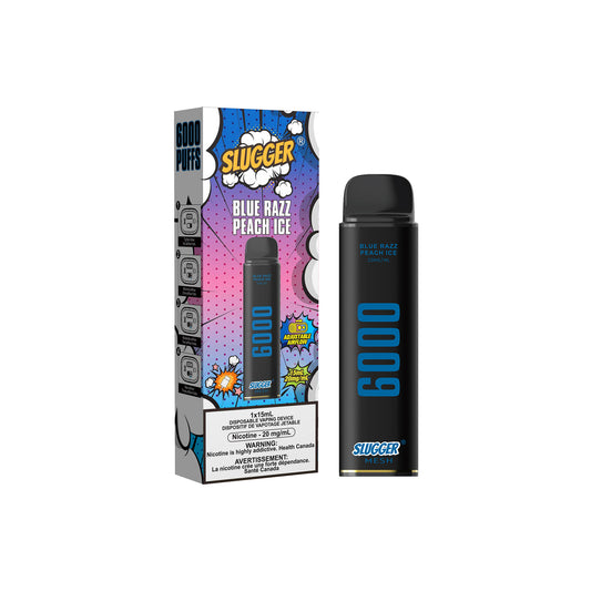 Slugger Blue Razz Peach Ice - 6000 Puffs Disposable