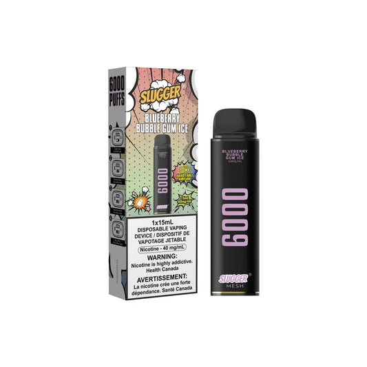 Slugger Blueberry Bubblegum Ice - 6000 Puffs Disposable