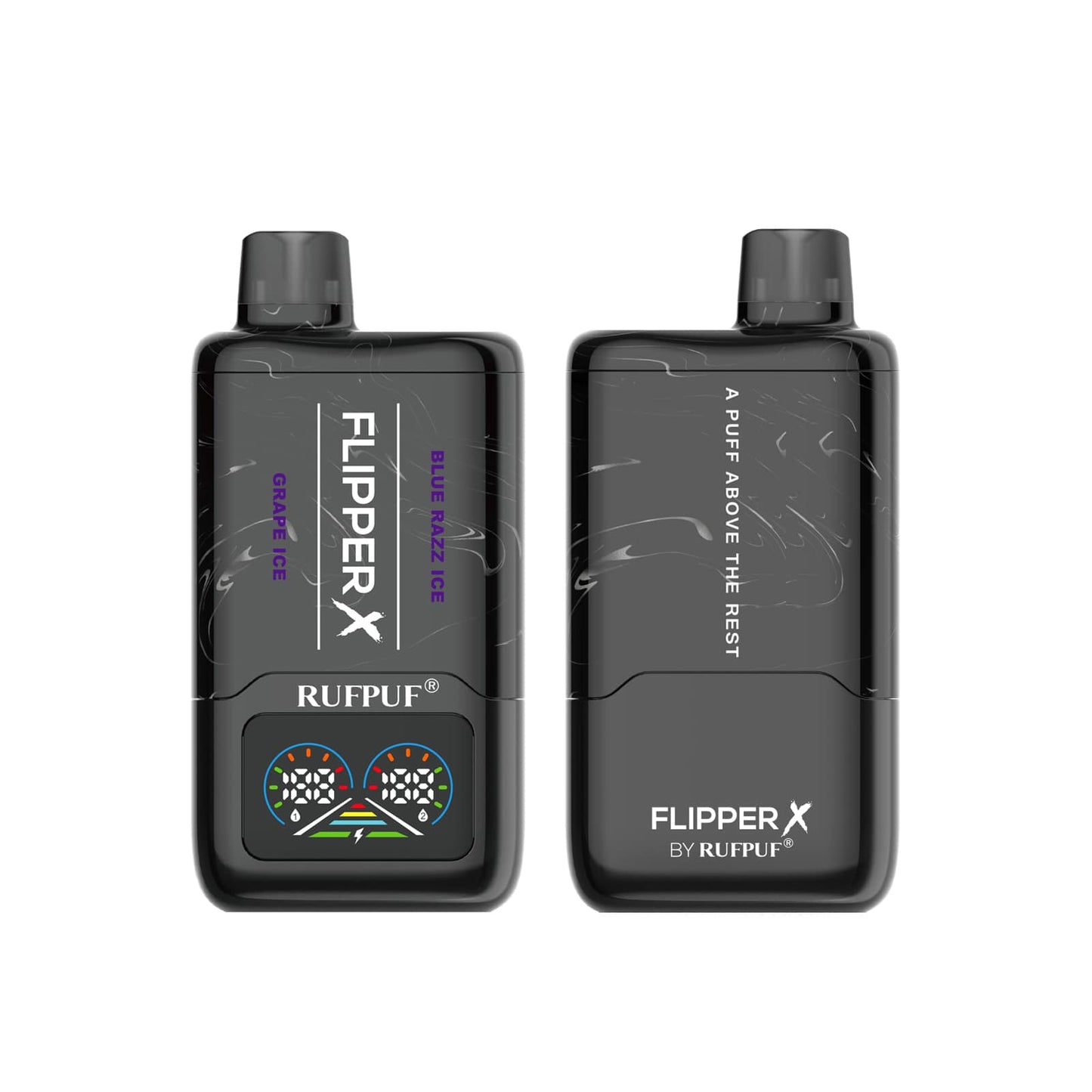 Flipper X By Rufpuf Grape Ice + Blue Razz Ice - 20,000 Puffs Disposable