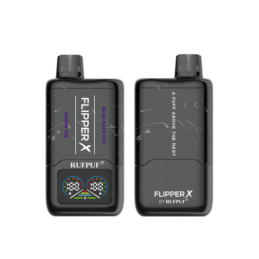 Flipper X By Rufpuf Grape Ice + Blue Razz Ice - 20,000 Puffs Disposable