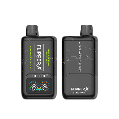 Flipper X By Rufpuf Guava Passionfruit Ice + Pineapple Kiwi Ice - 20,000 Puffs Disposable