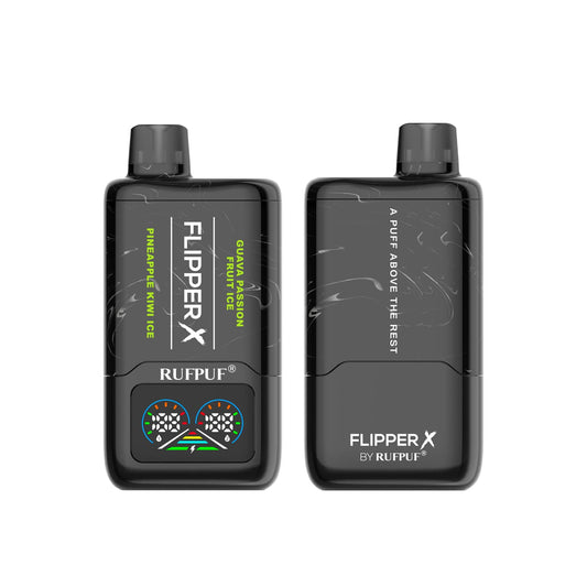Flipper X By Rufpuf Guava Passionfruit Ice + Pineapple Kiwi Ice - 20,000 Puffs Disposable