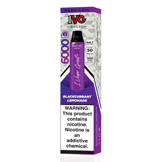 IVG Regal Blackcurrant Lemonade Ice - 6000 Puffs Disposable