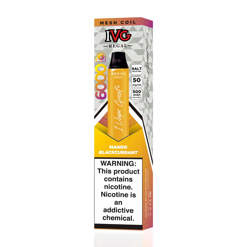 IVG Regal Mango Blackcurrant Ice - 6000 Puffs Disposable