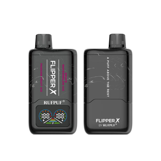 Flipper X By Rufpuf Passionfruit Ice + Grape Watermelon Ice - 20,000 Puffs Disposable