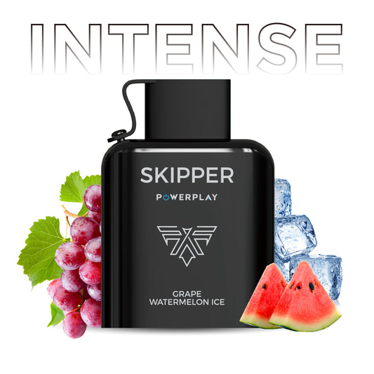 Skipper Powerplay Grape Watermelon Ice Intense Series - 16,000 Puffs Disposable
