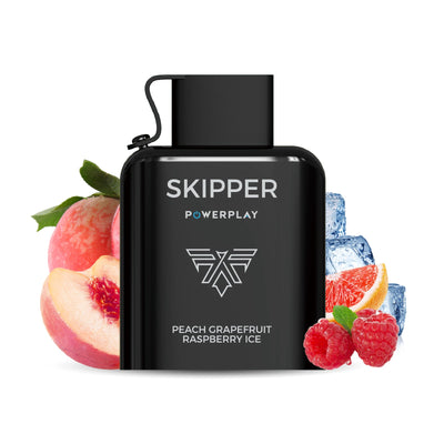 Skipper Powerplay Peach Grapefruit Raspberry Ice Icetronic Series - 16,000 Puffs Disposable