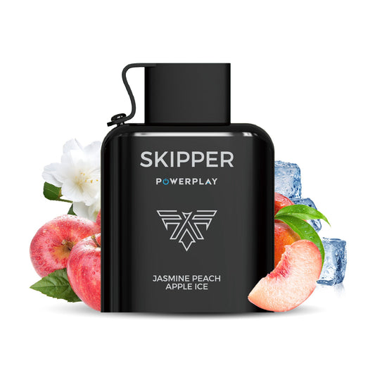 Skipper Powerplay Jasmine Peach Apple Ice Icetronic Series - 16,000 Puffs Disposable
