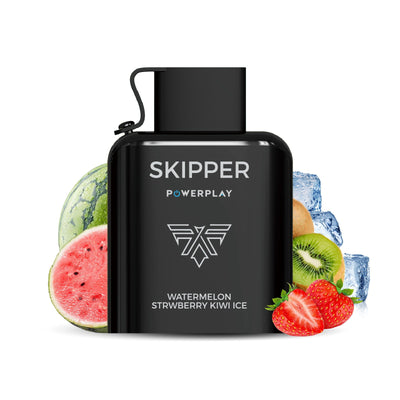 Skipper Powerplay Watermelon Strawberry Kiwi Ice Icetronic Series - 16,000 Puffs Disposable