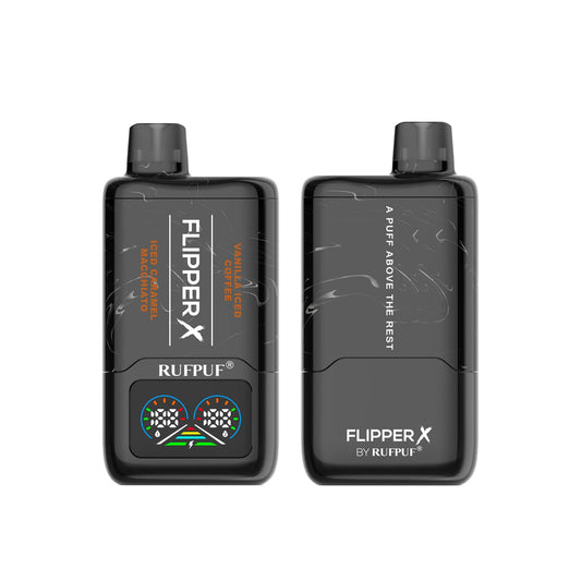 Flipper X By Rufpuf Vanilla Iced Coffee + Iced Caramel Macchiato - 20,000 Puffs Disposable
